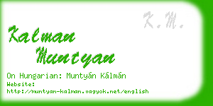 kalman muntyan business card